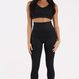 Jet Black Cheetah Elite Leggings - High Rise