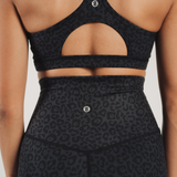 Jet Black Cheetah Keyhole Bra