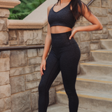 Jet Black Cheetah Keyhole Bra