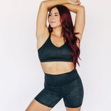 Jet Black Cheetah Short - 5"