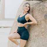 Jet Black Cheetah Short - 5"